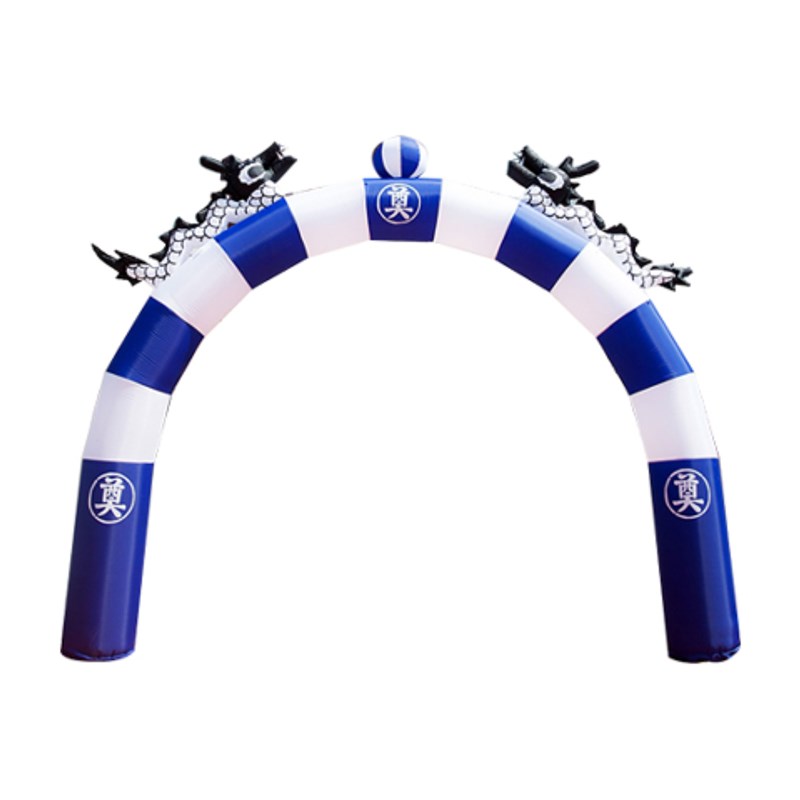 白喜事充气拱门新款灵堂丧事充气灵棚彩绘牌坊白事灯光气模拱门