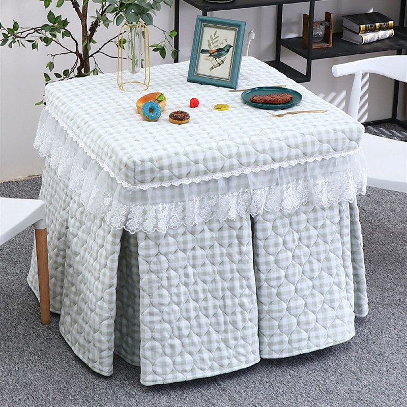 正方形取暖烤火桌子罩套麻将机桌布烤火罩电暖炉套家用裙式烤火被