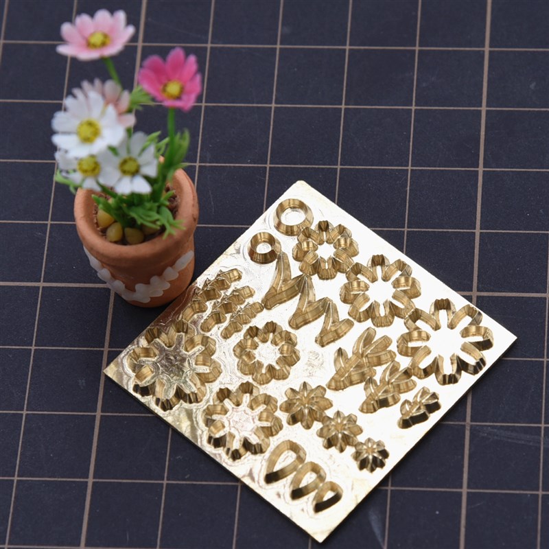 微缩超轻树脂粘土花娃屋切模具 diy精雕金属切模格桑花压切模具