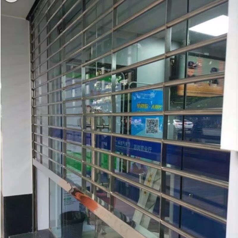 防盗卷闸门订做不锈钢卷帘门304镂空通花手拉遥控电动店铺车库门