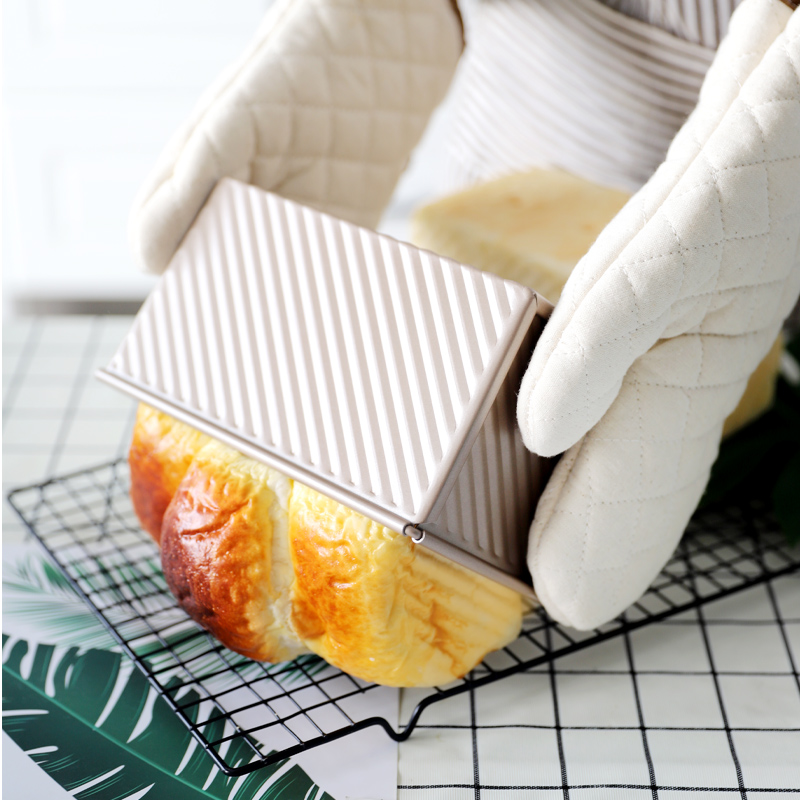 烘焙模具家用g带盖不粘土司盒 不沾低糖面包土司模子烤箱工具