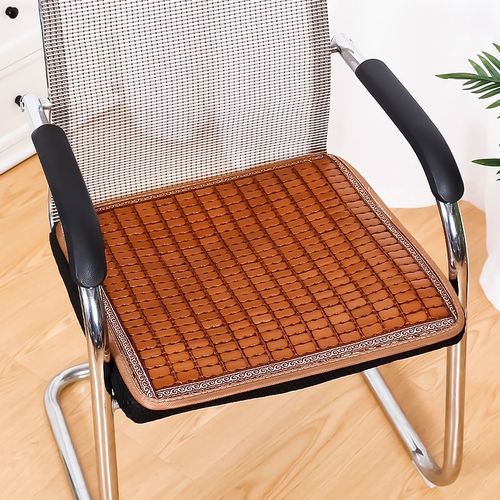 夏季办公室凉席屁股坐垫久坐防滑清凉透气竹席通风单片座椅凳子垫