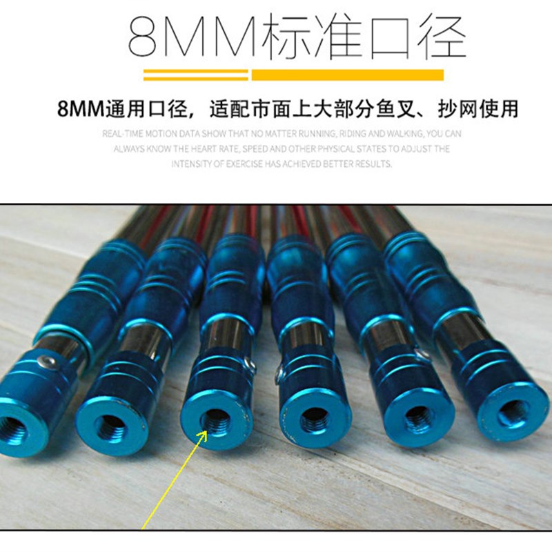 大号五齿七齿排叉不锈钢叉倒刺伸缩捞网杆竿捞鱼网兜捕鱼工具