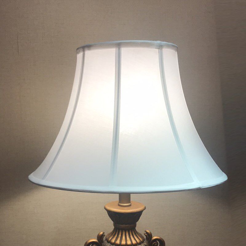 欧布艺灯罩外壳台灯落地灯客厅卧室书房床头家居酒店酒吧白色圆形