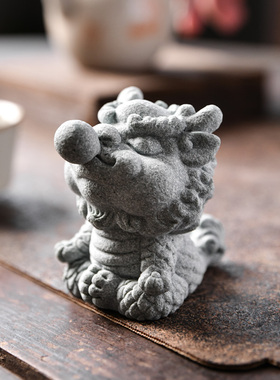 可爱卡通吹泡泡龙可养茶宠摆件创意潮玩茶桌茶台鱼缸造景桌面装饰