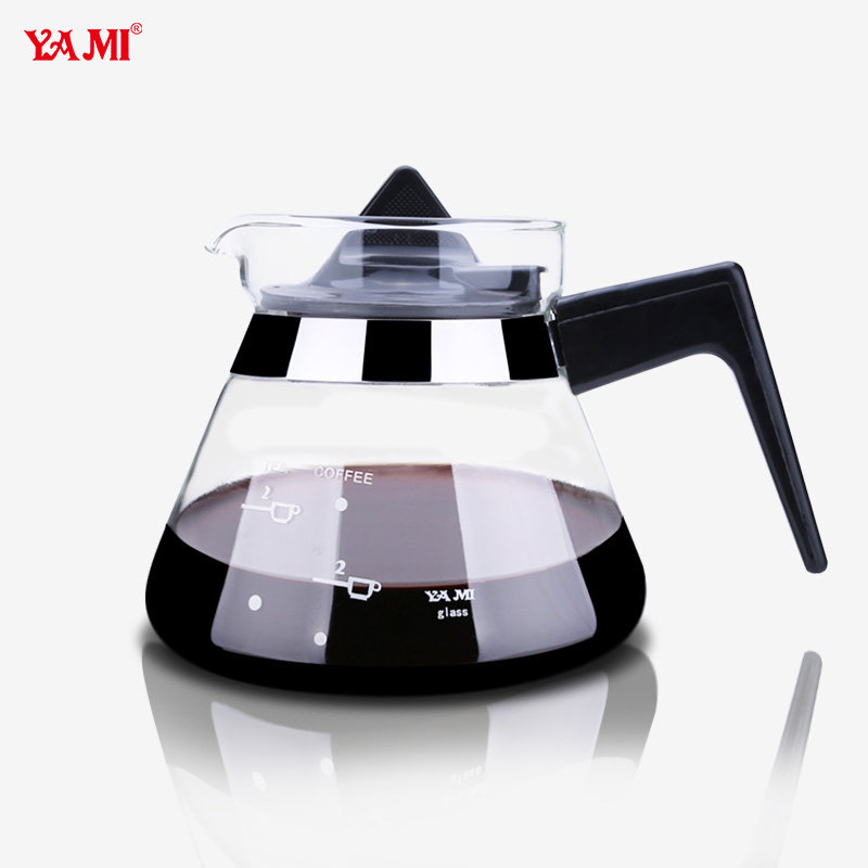 yami亚米小可爱壶分享壶咖啡手冲壶高温耐热玻璃壶滤杯壶器具