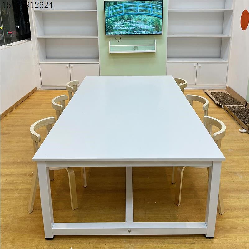 儿童美术桌绘画桌培训班课桌椅小学生书桌学习桌双人辅导班培训桌 - 天河鞋履馆出品