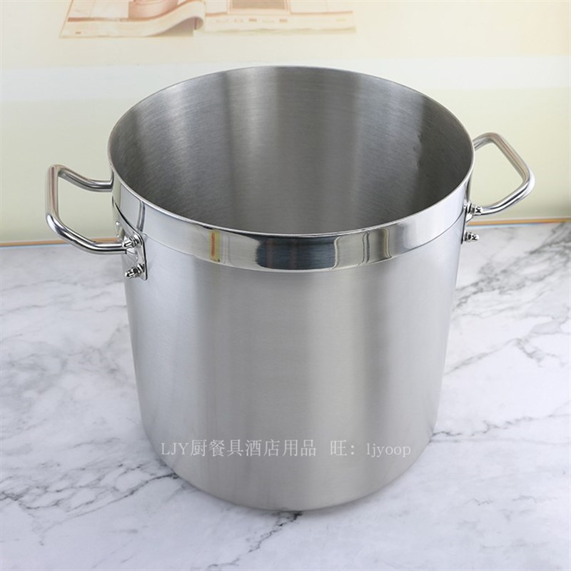 一体成型桶30不锈钢复合底汤桶汤锅炖汤煲汤桶商用加厚三层底新