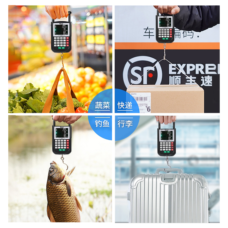 贝雅手提秤电子称快递便携式挂钩高精度家用勾子小称手提买菜计价