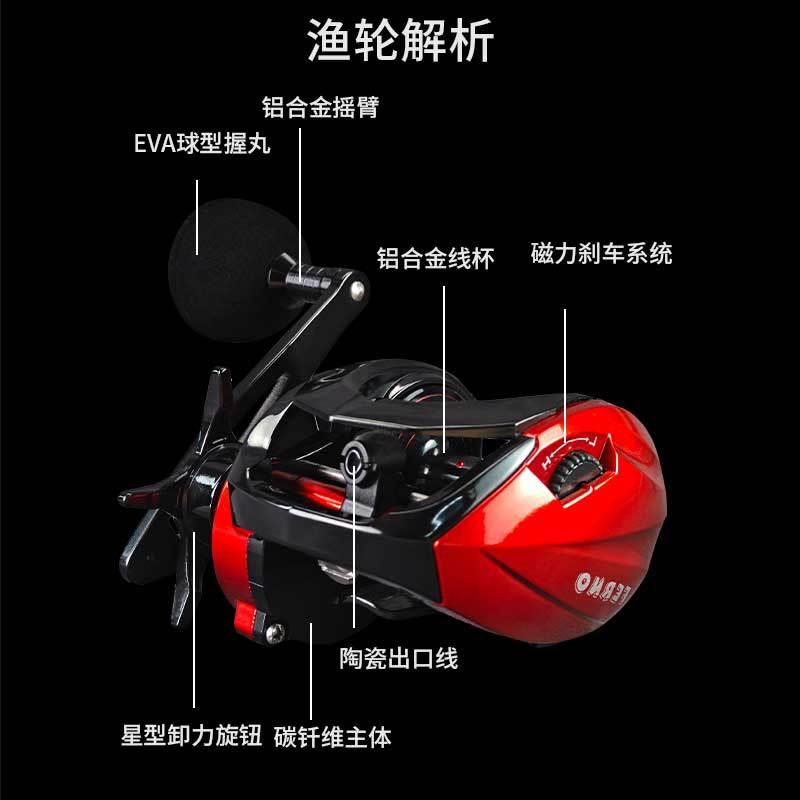 费尔诺水滴轮16kg刹车碳素打黑大物轮海钓水滴轮防海水远投雷强轮