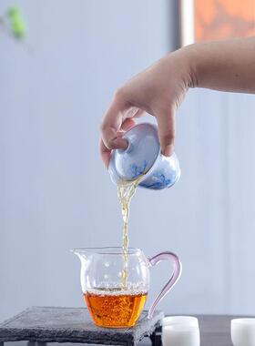 阅锐 手绘玉兰花二才盖碗 文创泡茶器 花瓣边敬茶碗 女式小号碗杯