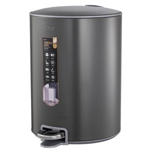 GAOK不锈钢家用脚式 圆形MOO垃圾桶厨房踏号大客厅生间带盖7卫718