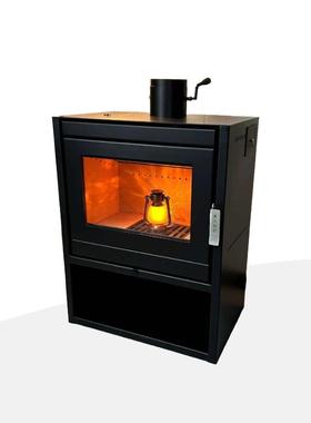 真火冬燃RNS室木壁炉季内家用木柴火炉取烧暖炉民宿农村大视窗取