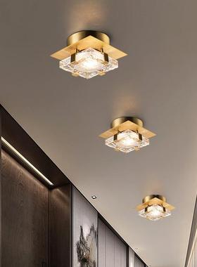 新式走廊过道灯轻意奢别墅入户门QQB厅创玄关阳台卧室水中晶吸顶