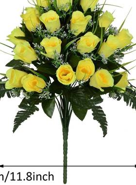 新款玫逸瑰把饰束墓地装饰离别HY201456装玫瑰仿真花纪念花亲人清