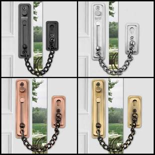 防盗链门链免打孔家用入户门锁拉链搭扣卡扣内反锁扣酒店
