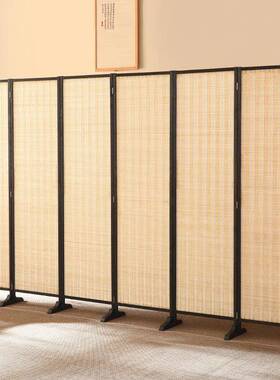 竹子屏风客动屏隔断实木酒店平风家用办公移遮挡RZP厅卧折室玄关