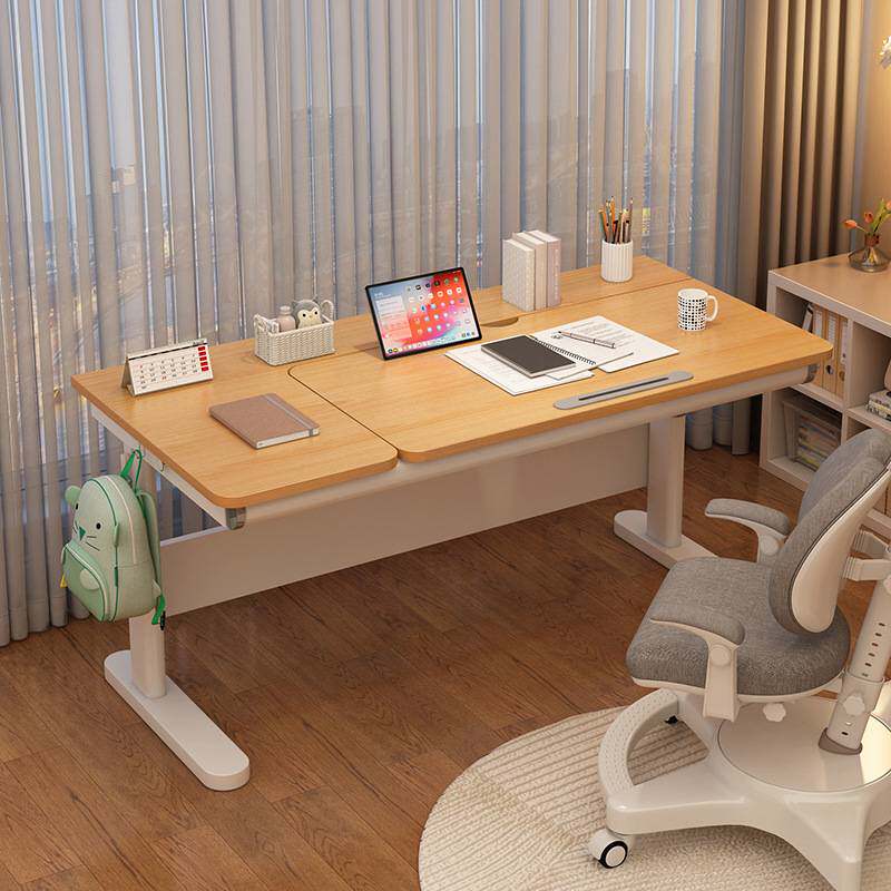 儿童学习桌小学生家用课桌写字电脑桌椅套装可升降实木书桌