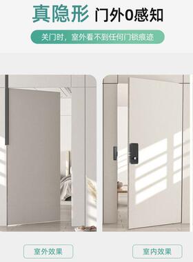 免刷打孔免门锁隐形门无损安ODW装智能锁室内门电子孔卡开房门木