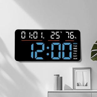 新LE8D闹钟大款尺寸数字电子2810挂钟客厅简约星期大音屏静210