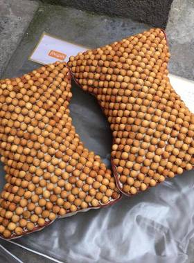 新款汽凉AXB车头枕护颈枕太行柏崖珠子手工编织作清制舒适透气