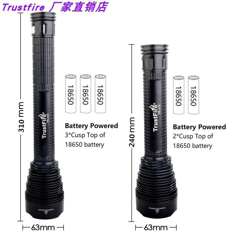 Tr强usTR-J18tFireT-187灯JL2超亮光R充电手电筒8000流明26650