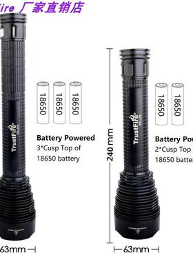 Tr强usTR-J18tFireT-187灯JL2超亮光R充电手电筒8000流明26650