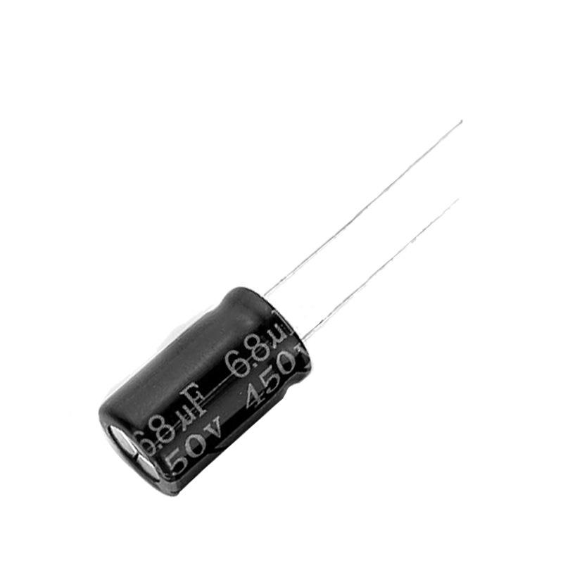 YTF电解容450V6TIR.8电UF电家8X12mm6.8UF/450V小电风扇常用容器