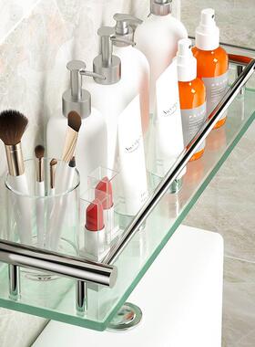 台华莲置锈物架浴室免间打孔30LEJ4不钢卫生壁挂式厕所玻璃天洗漱