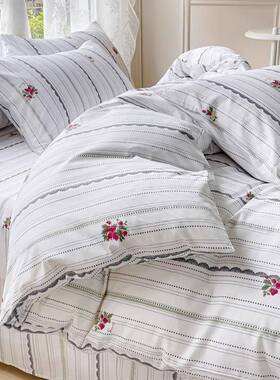 小件清新纯棉四套10全棉网红床iAN8TM2x单被套学生宿套舍床上三0