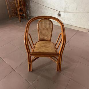 N5小藤椅子真阳藤扶手椅休闲台家用靠背儿童腾成人老人椅椅天F76J