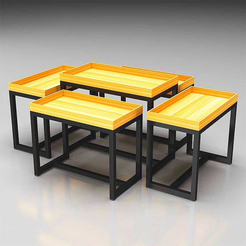 商场高低桌展示台超市台中岛堆头架台地摊水果店摆台