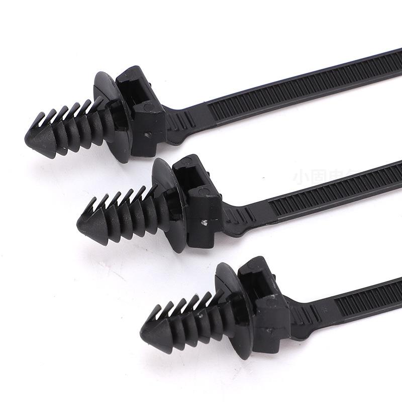 螺纹头线束扎带6*150m/0X3汽车束线带500条包mDPS螺丝扎带