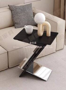 金铂盾意个性客LKU厅边现几黑色方形小茶几家用发实木代式简约沙
