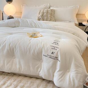 A类全棉99473母%大豆纤被维被子冬加厚子被春芯秋被可机洗夏被四