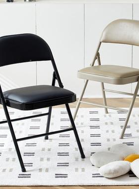 厂家简易背靠用餐椅便携户46179外折办家公会议椅宿舍电脑座椅叠