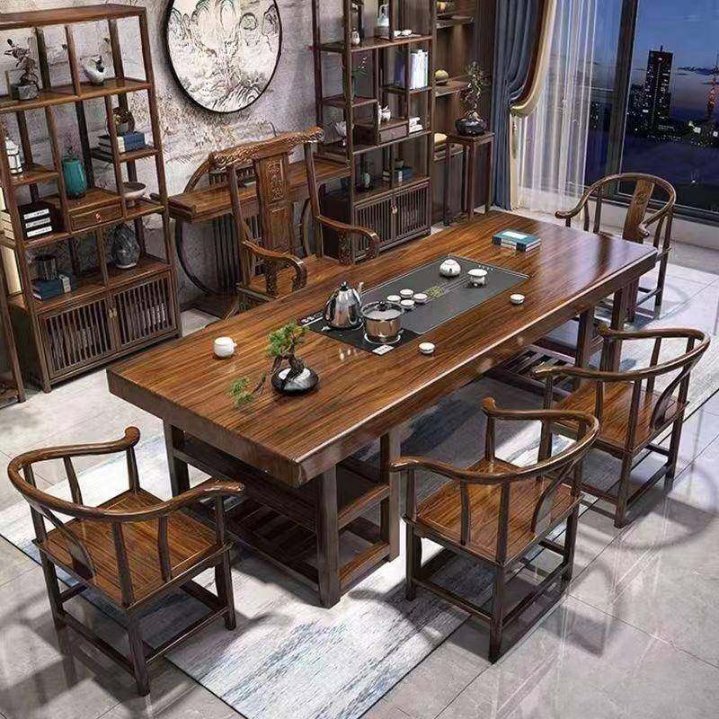 中实木大板式茶桌椅组合家客厅公室办烧水泡茶台泡茶桌BTW用椅组,商业/办公家具,茶台/茶桌,淘宝优惠券,粉丝福利购,淘宝优惠卷