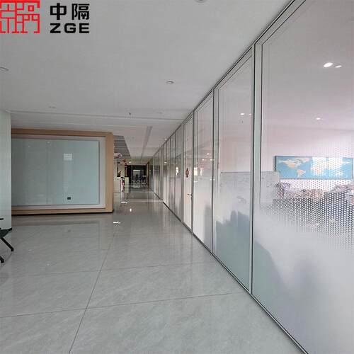 高隔断玻942合璃隔叶铝金办公室隔断双玻百玻断璃隔断办公隔墙