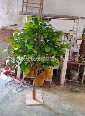 仿植真榴树木假树超市水果店大型绿造景假莲lj200榴实莲果树室内