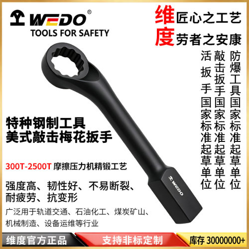 WEDO维度工具美式敲击梅花扳手扳子船用重型工业级CT3318