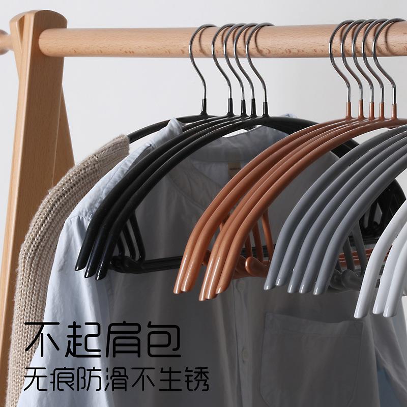 衣架家用挂衣浸塑晾防滑架子衣无42cm痕不锈钢肩防角撑子人衣成撑