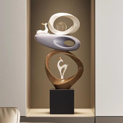 时运转石头来户玄关装饰摆件客厅轻奢高档电视柜旁边入地落招HPE