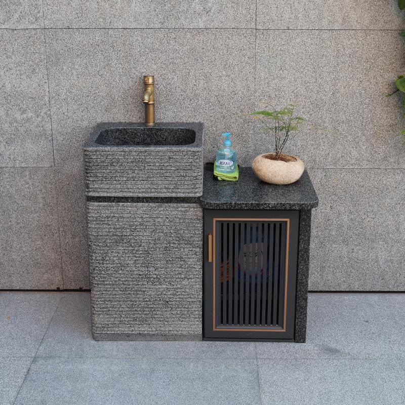 户外庭池台院水阳台室外操手作台大理石761材洗盆天然花岗岩洗菜