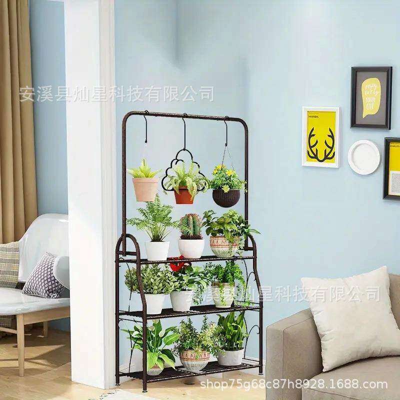 金属植物3层悬挂式花HJ架室外通用高架大阳客内厅台架壁挂