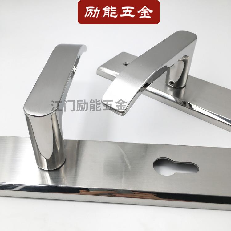 不8锈钢304外大门锁GX827面板把手重型加厚面板拉手5锁面板门户执
