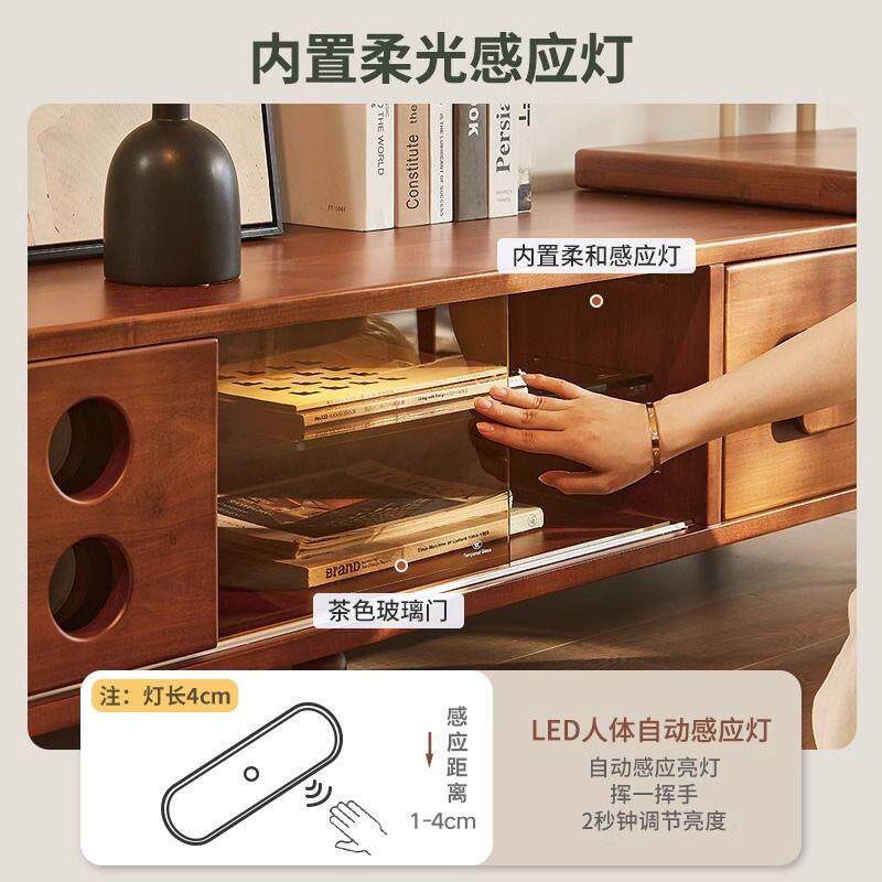 中古伸缩型电视柜小969户实木收纳柜茶几组合法式古客厅复家用地