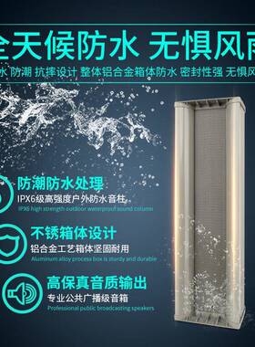 狮乐无定压户水外走廊防音柱壁挂源音响公共广播系统式MAMF403一