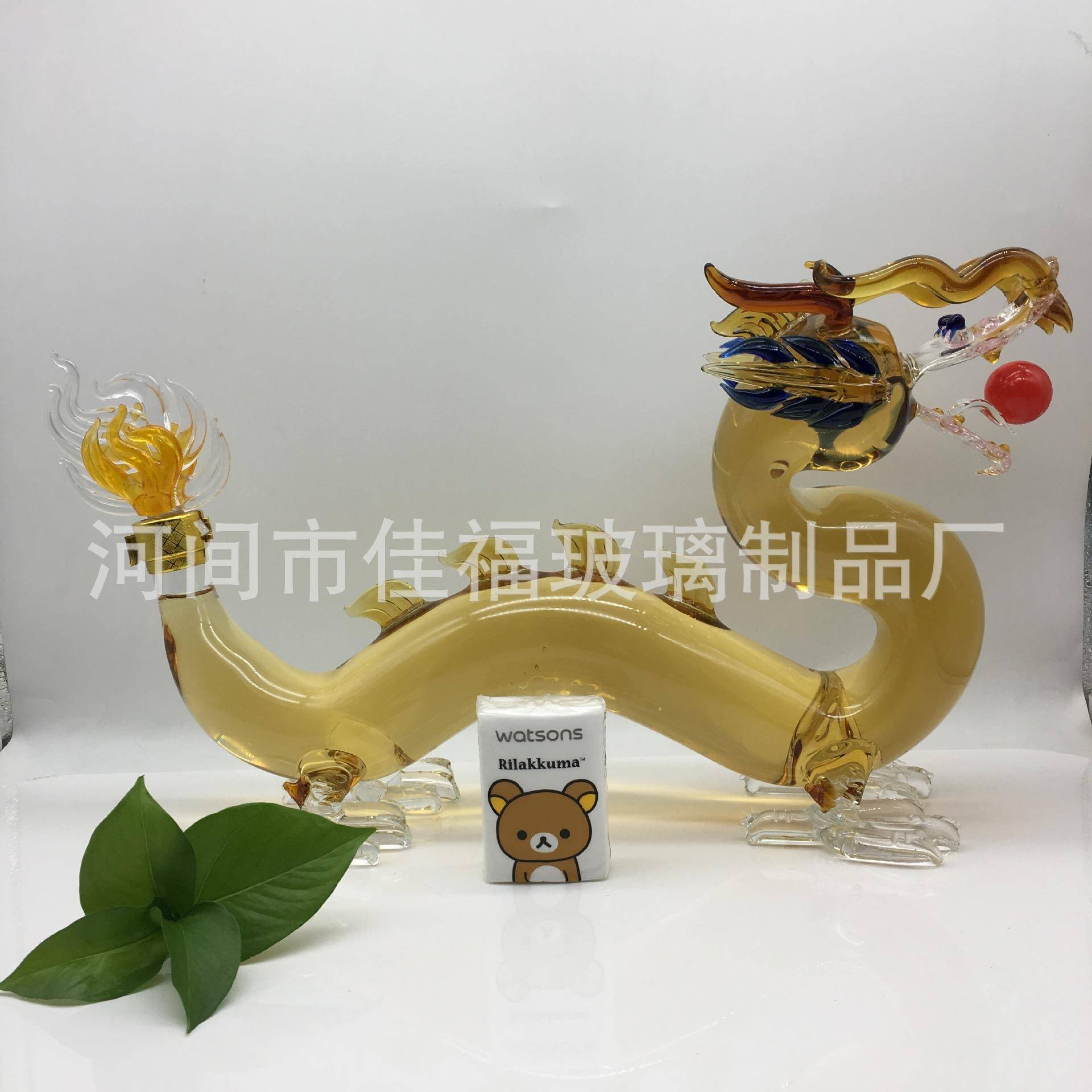 2斤装工艺酒瓶空龙动NDU物酒瓶肖龙酒玻璃瓶高硼瓶硅酒瓶彩心龙生