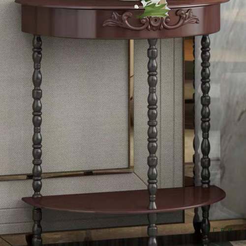 玄桌案条玄关台桌子靠墙入条关户正对门941桌铁艺半圆玄关柜极窄