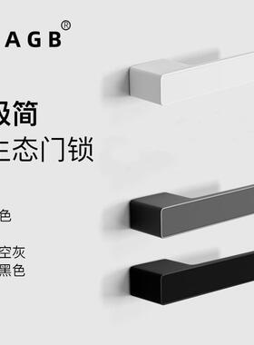 房生态锁卧室门极简生态门锁GAC室内木门锁灰色磁吸静音锁锁门把